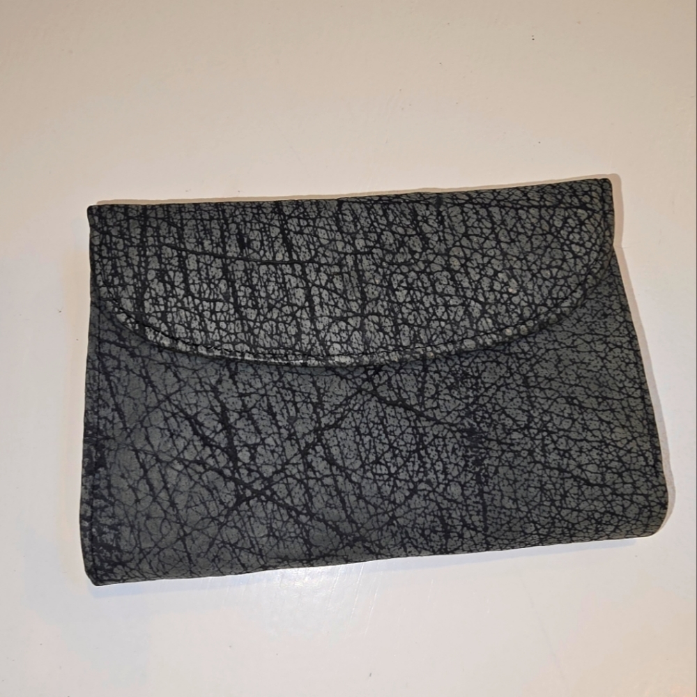 New Wallet Small Bifold Compact Lee Sandals. Gray Genuine Real Leather